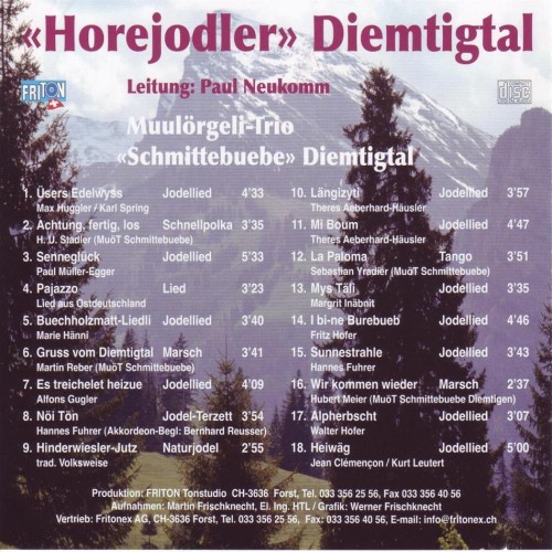 CD Mi Boum - Horejodler Diemtigtal