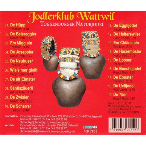 CD Toggenburger Naturjodel - Jodklerklub Wattwil