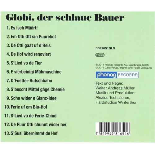Occ. CD Globi der schlaue Bauer mit Walter A. Müller, Bella Neri u.a.