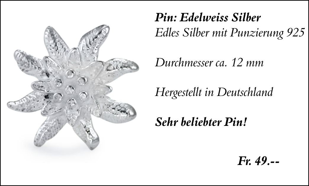 Edelweiss PIN in Silber