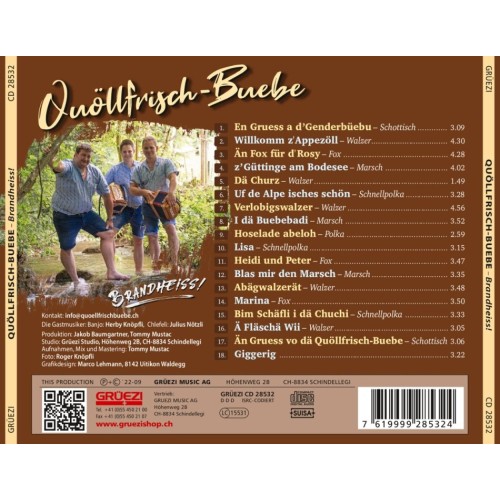 CD Quöllfrisch-Buebe  - Brandheiss