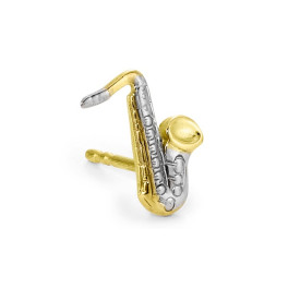 Ohrstecker Saxophon 750/18 K Gelbgold