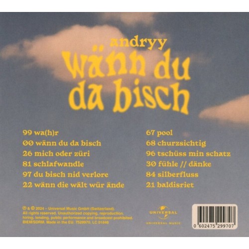 CD Andryy - wänn du da bisch