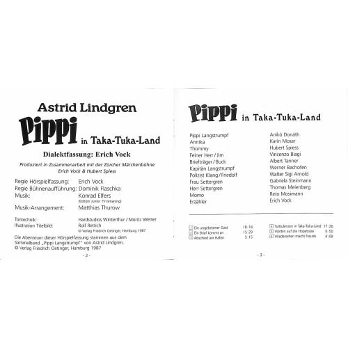 CD Pippi Langstrumpf im Taka-Tuka-Land - Dialekt-Hörspiel
