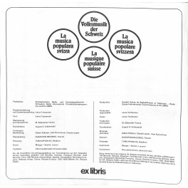 LP Die Volksmusik der Schweiz - Box mit 5 LPs