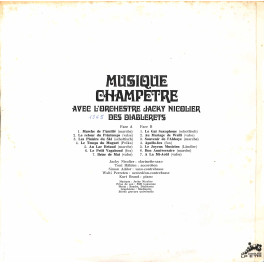 CD L'orchestre Jacky Nicolier Les Diablerets - Musique Champetre