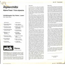 CD LK Edy Keiser Luzern - Jodel Berteli Studer - Älplerchilbi - 1969