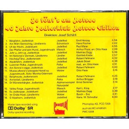 CD So tönt's am Rotsee - 40 Jahre Jodlerklub Rotsee Ebikon CD So tönt's am Rotsee - 40 Jahre Jodlerklub Rotsee Ebikon