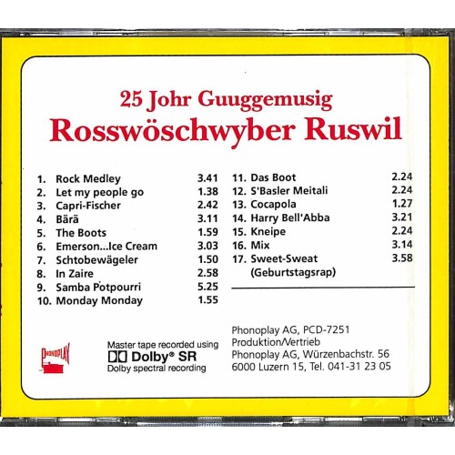 CD 25 Johr Guggemusig Rosswöschwyber Ruswil