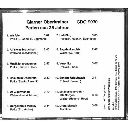CD Glarner Oberkrainer - Perlen aus 25 Jahren