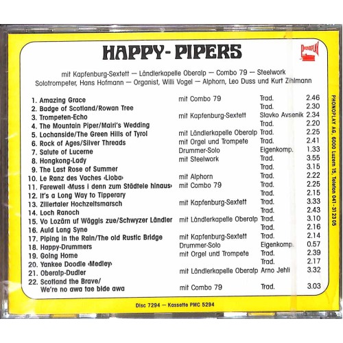 CD Happy-Pipers Lucerne - the first Bagpipe-Band of Switzerland