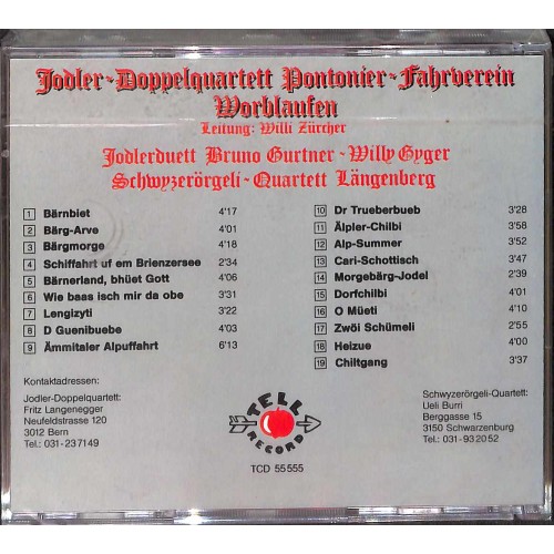 CD 75 Jahre Jodler-Doppelquartett Pontonier-Fahrverein Worblaufen