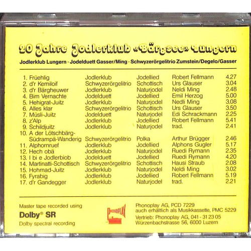 CD Bi iis am Lungerersee - Jodlerklub Bärgsee Lungern