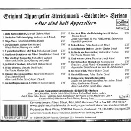 CD Mer sönd halt Appezeller Original Appenzeller Streichmusik / Edelweiss