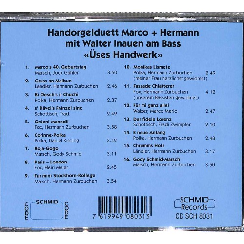 CD-Kopie: Handorgelduett Marco + Hermann - Üses Handwerk