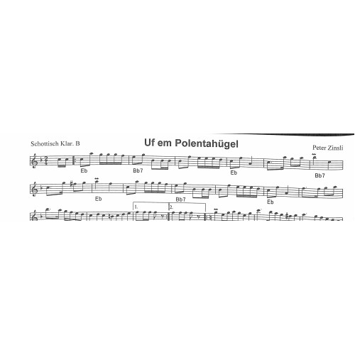 Noten: für Klarinette und Schwyzerörgeli - 22 beliebte Kompositionen von Peter Zinsli (zweistimmig)