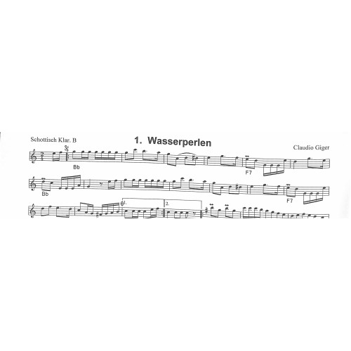 Noten für Klarinette, Saxophon und Akkordeon:  28 Kompositionen von Jakob Keller, Claudio Giger, Hans Niederdorfer (zweistimmig)