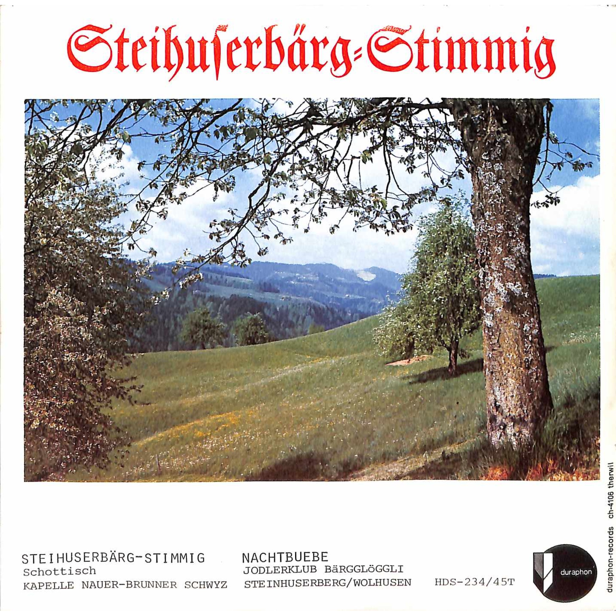 Occ. Single Vinyl: Kapelle Nauer-Brunner Schwyz - Steihuserbärg-Stimmig + Nachtbuebe Occ. Single Vinyl: Kapelle Nauer-Brunner Schwyz - Steihuserbärg-Stimmig + Nachtbuebe