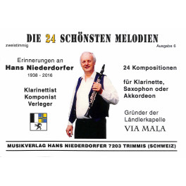 Noten: Die 24 schönsten Melodien von Hans Niederdorfer (zweistimmig)
