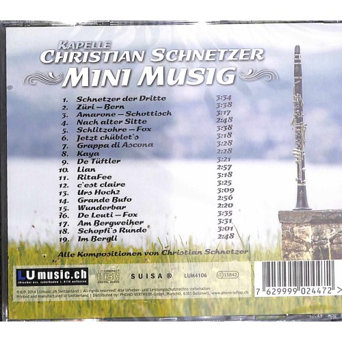 CD Mini Musig - Kapelle Christian Schnetzer