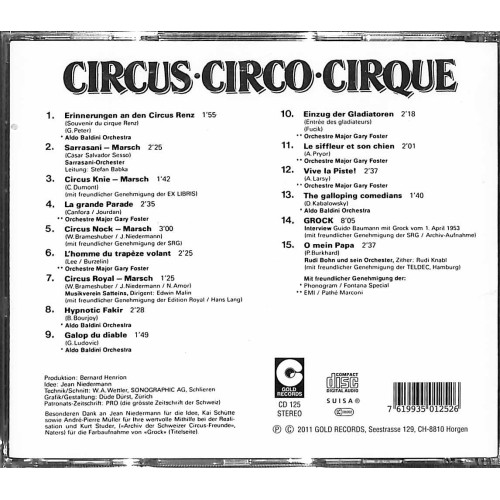 CD Circus - Cirque - Circo - diverse