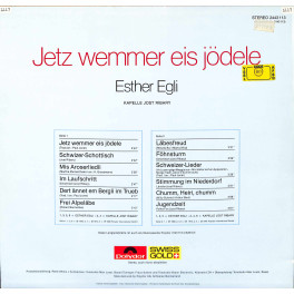 CD-Kopie von Vinyl: Esther Egli mit Kapelle Jost Ribary - Jetz wemmer eis jödele - 1980