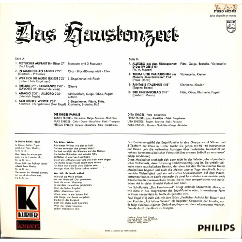 LP Die Engel-Familie - Das Hauskonzert 