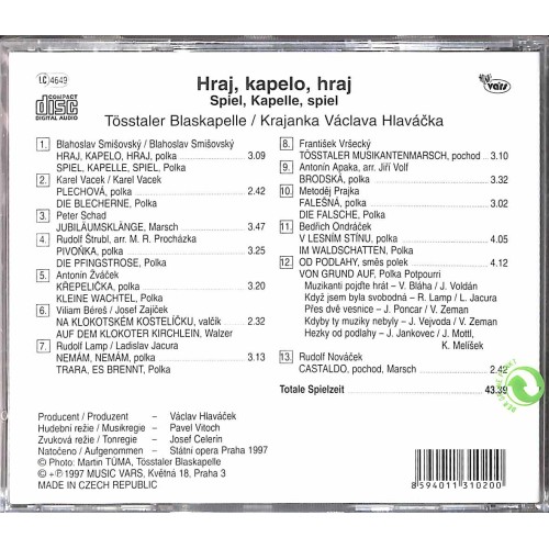 CD Tösstaler Blaskapelle - Hraj, kapelo, hraj