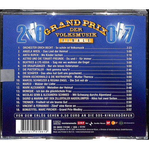 Occ. CD Grand Prix der Volksmusik - 2007 - Alle Grand-Prix-Beiträge