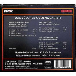 Occ. CD Das Zürcher Oboenquartett - spielt Dvorak, Filas, Janacek