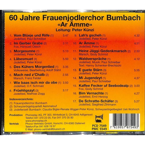 CD Ar Ämme - 60 Jahre Frauenjodlerchor Bumbach