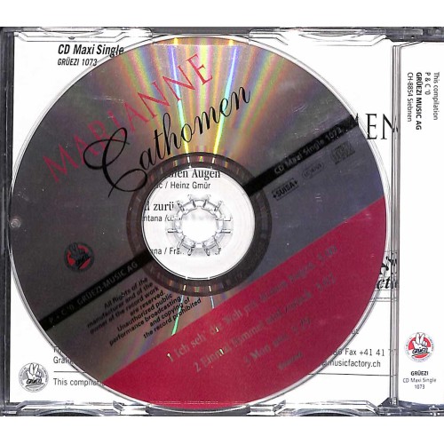 Occ CD Single Marianne Cathomen - Ich seh' die Welt mit Deinen Augen