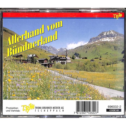 Occ. CD Allerhand vom Bündnerland - St. Antönier Ländlerfründa, Jodelduett Gatschiefer