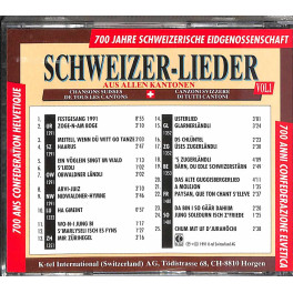 Occ. CD Schweizer Lieder aus allen Kantonen - diverse  700 Jahre Feier
