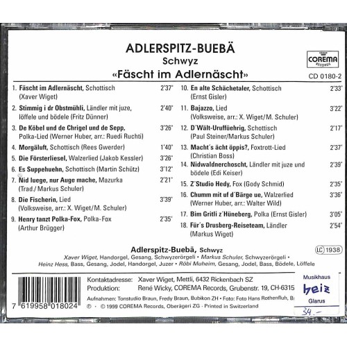 Occ. CD Fäscht im Adlernäscht, Adlerspitz-Buebä Schwyz