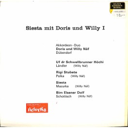 Occ. EP Vinyl: Siesta mit Doris und Willi I - Akk-Duo Doris und Willy Näf Dübendorf Occ. EP Vinyl: Siesta mit Doris und Willi I - Akk-Duo Doris und Willy Näf Dübendorf