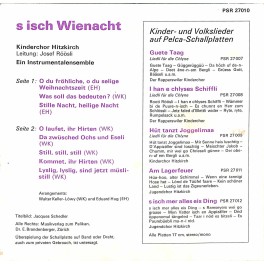 Occ. EP Vinyl: Kinderchor Hitzkirch -Ltg Josef Röösli - s isch Wienacht