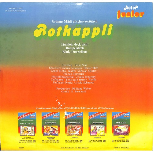 CD-Kopie von Vinyl: Rotkäppli - Tischlein deck dich - Rumpelstilzli - König Drosselbart
