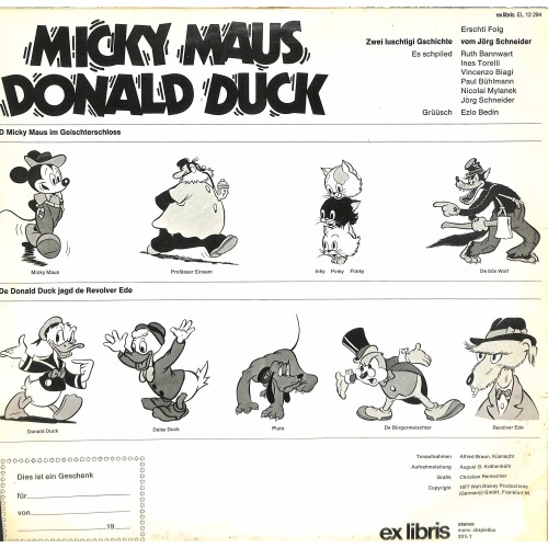 Occ.-LP Vinyl: Micky Maus Donald Duck No. 1 -  Schwiizerdütsch