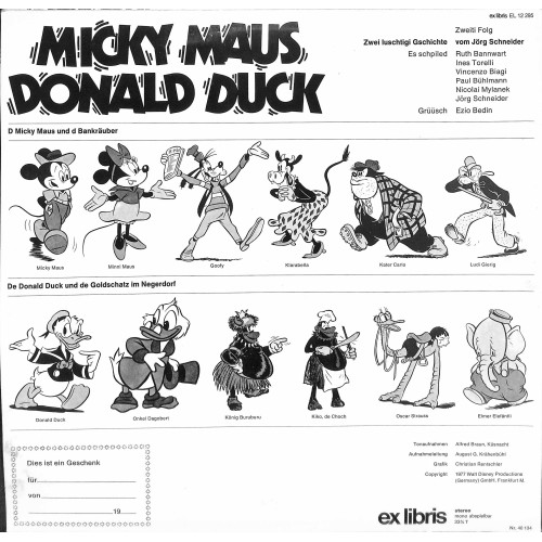 Occ.-LP Vinyl: Micky Maus Donald Duck No. 2 -  Schwiizerdütsch