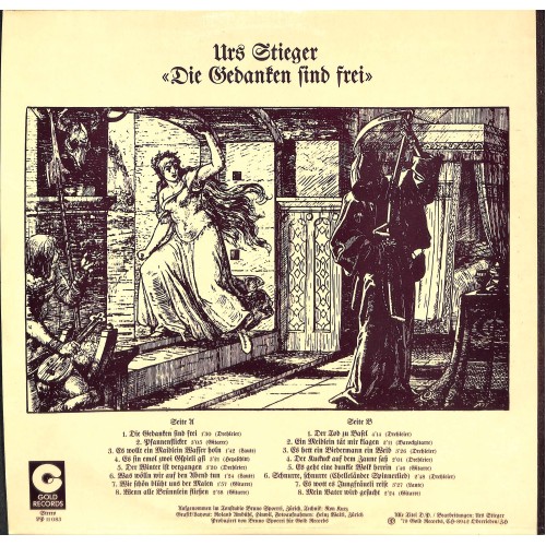 CD-Kopie von Vinyl: Urs Stieger - Die Gedanken sind frei - 1979