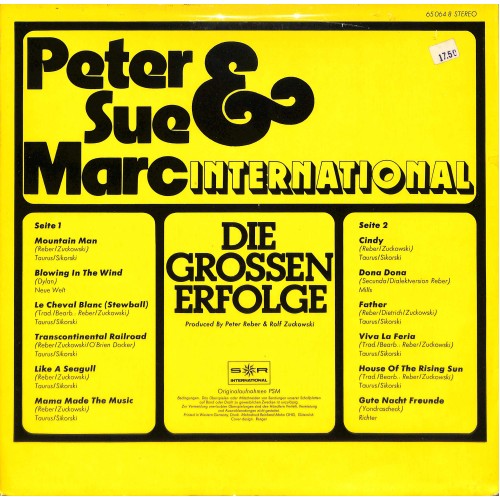 CD-Kopie von Vinyl: Die grossen Erfolge - Peter, Sue & Marc International