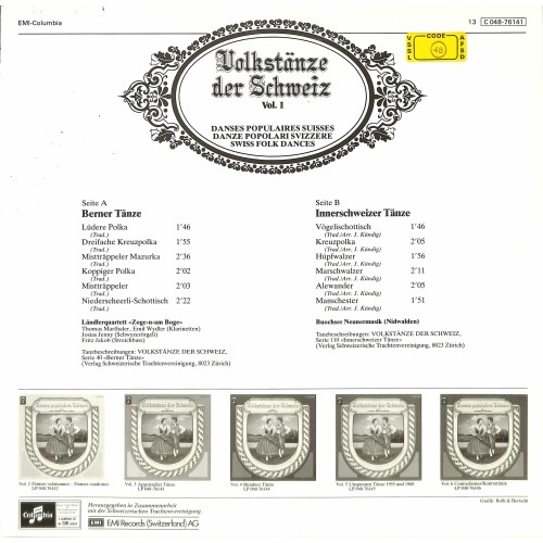 CD-Kopie von Vinyl: LQ Zoge-n-am- Boge und Buochser Neunermusik - Berner und Innerschweizer Tänze - 1980
