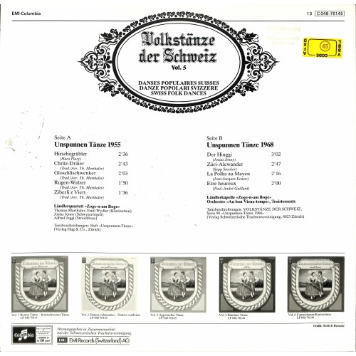 CD-Kopie von Vinyl: LQ Zoge-n-am- Boge  - Unspunnen Tänze 1955 und 1968  - 1980
