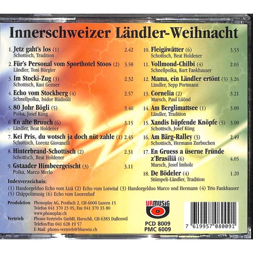 Occ. CD Innerschweizer Ländler-Weihnacht - diverse