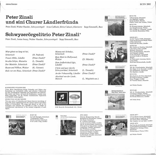 CD-Kopie von Vinyl: Peter Zinsli und sini Churer Ländlerfründa - SCZN2002