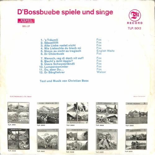CD-Kopie von Vinyl: D'Bossbuebe spiele und singe