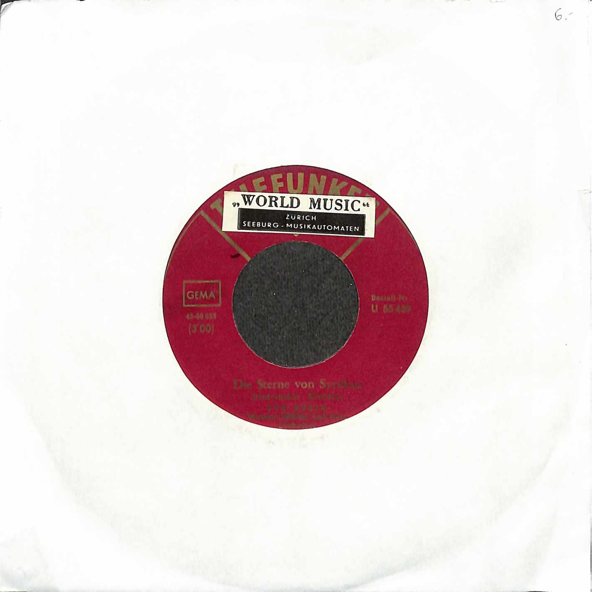 Occ. Single Vinyl: Lys Assia - Die Sterne von Syrakus / Viele liebe Briefe Occ. Single Vinyl: Lys Assia - Die Sterne von Syrakus / Viele liebe Briefe