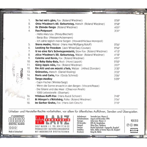 Occ. CD SÖ-Trio Wiedmer-Zbinden-Burri - So hei mir's gärn