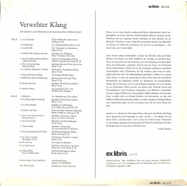CD-Kopie von Vinyl: Verwehter Klang - Alte Spieldosen und Drehorgeln Peter Schifferli
